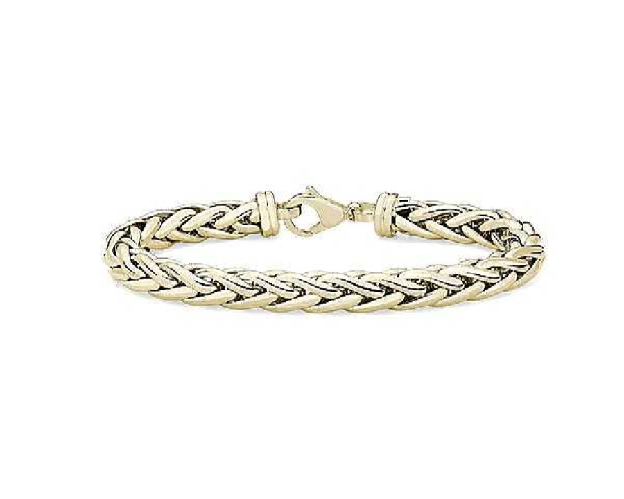 Bracelets | Blue Nile 8" Woven Bracelet In 14K Yellow Gold (8 Mm)