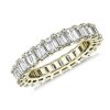 Women'S Rings | Blue Nile Lab Grown Diamond Emerald Cut Eternity Ring In 14K Yellow Gold (4 Ct. Tw.)