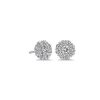 Earrings | Blue Nile Diamond Double Halo Stud Earrings In 14K White Gold (1 Ct. Tw.)