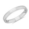 Women'S Rings | Blue Nile Skyline Comfort Fit Wedding Ring In 18K White Gold (3Mm)