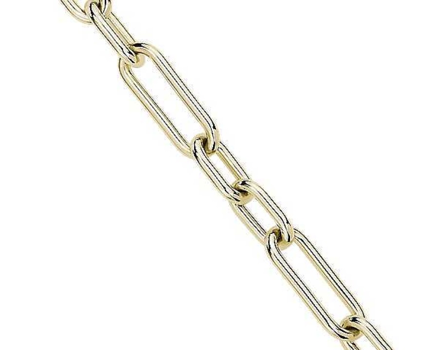 Bracelets | Blue Nile 8" Mixed Oval Links Bracelet In 14K Italian Yellow Gold (9.8 Mm)