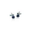 Earrings | Blue Nile Multi-Gemstone Sapphire And Diamond Cluster Earrings In 14K Yellow Gold (4Mm)