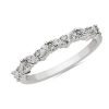 Rings | Blue Nile Diagonal Marquise Cluster Diamond Ring In 14K White Gold (1/3 Ct. Tw.)