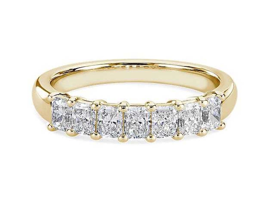 Women'S Rings | Blue Nile Seven Stone Radiant Diamond Ring In 14K Yellow Gold (1 Ct. Tw.)