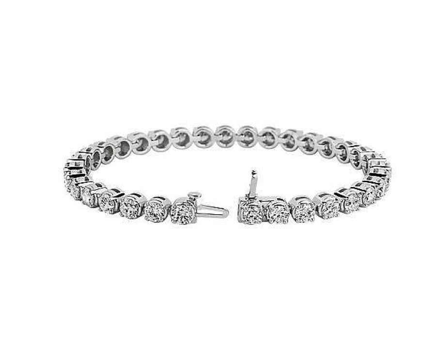 Bracelets | Blue Nile Lab Grown Diamond Tennis Bracelet In 14K White Gold (10 Ct. Tw.)