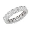 Women'S Rings | Blue Nile Bezel Radiant Diamond Eternity Ring In 14K White Gold (3 Ct. Tw.)