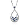 Necklaces | Blue Nile Blue Nile Studio Something Blue, Sapphire & Diamond Floral Teardrop Necklace In 18K White Gold