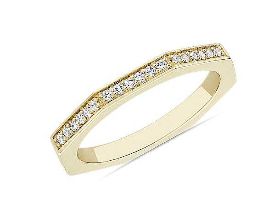 Rings | Blue Nile Zac Zac Posen Geometric Diamond Ring In 14K Yellow Gold (2 Mm, 1/10 Ct. Tw.)