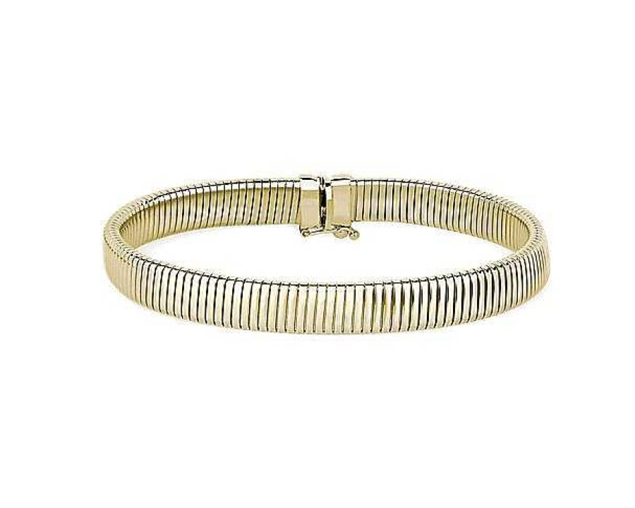 Bracelets | Blue Nile 7.25" Dome Bracelet In 14K Yellow Gold (8.4Mm)