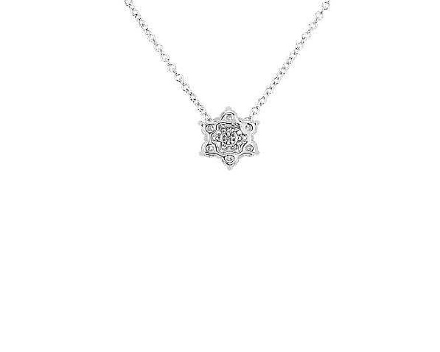 Necklaces | Blue Nile Fleur Diamond Necklace In 14K White Gold (1/2 Ct. Tw.)