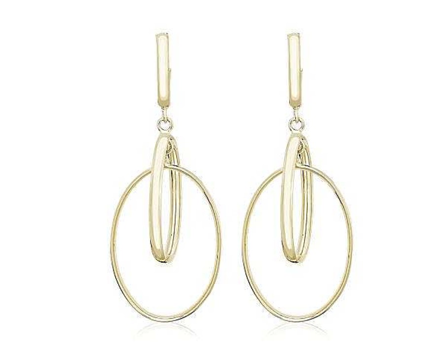 Earrings | Blue Nile Interlocking Teardrop Earrings In 14K Yellow Gold