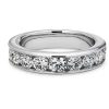 Women'S Rings | Blue Nile Channel Set Round Diamond Ring In Platinum (2 Ct. Tw.)