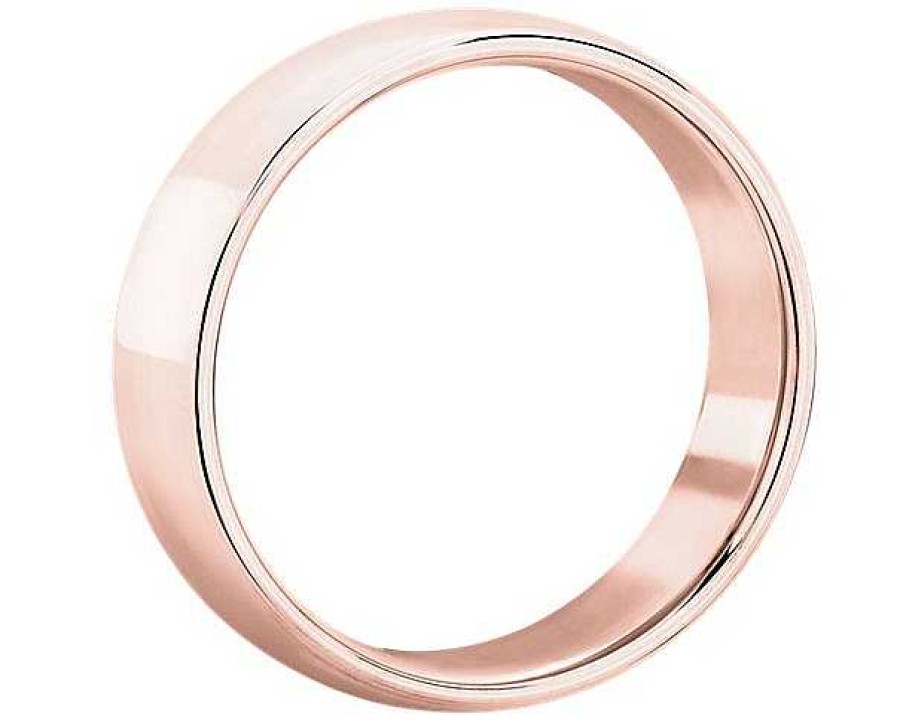 Men'S Rings | Blue Nile Skyline Comfort Fit Wedding Ring In 14K Rose Gold (6Mm)