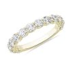 Women'S Rings | Blue Nile Selene Three-Quarter Diamond Anniversary Ring In 14K Yellow Gold (1 1/2 Ct. Tw.)