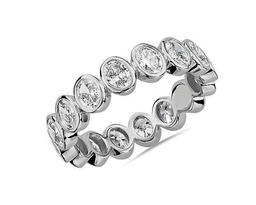 Women'S Rings | Blue Nile Bezel Oval Eternity Ring In Platinum (2 3/8 Ct. Tw. Tw)