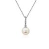 Necklaces | Blue Nile Freshwater Cultured Pearl Diamond Pendant In 14K White Gold (7.5-8Mm)