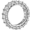 Women'S Rings | Blue Nile Emerald Cut Diamond Eternity Ring In 14K White Gold (6 Ct. Tw.)