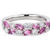 Rings | Blue Nile Romantic Marquise Pink Sapphire And Diamond Ring In 14K White Gold