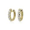 Earrings | Blue Nile Diamond Bar Hoop Earrings In 14K Yellow Gold (1 Ct. Tw.)