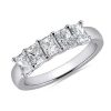 Women'S Rings | Blue Nile Radiant Cut Five Stone Diamond Ring In Platinum (1 1/5 Ct. Tw.)