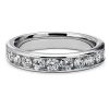 Women'S Rings | Blue Nile Channel Set Round Diamond Ring In Platinum (1 Ct. Tw.)