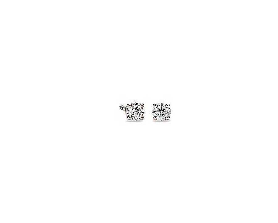 Earrings | Blue Nile Diamond Stud Earrings In 14K Rose Gold (1/4 Ct. Tw.)