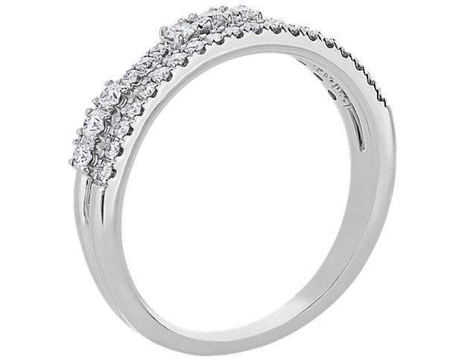 Rings | Blue Nile Two Row Stacked Diamond Ring In Platinum (1/3 Ct. Tw.)