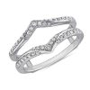 Women'S Rings | Blue Nile Pointed Diamond Insert In 14K White Gold (1/4 Ct. Tw.)