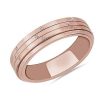 Men'S Rings | Blue Nile Triple Row Spinning Wedding Ring In 18K Rose Gold (6 Mm, 1/4 Ct. Tw.)