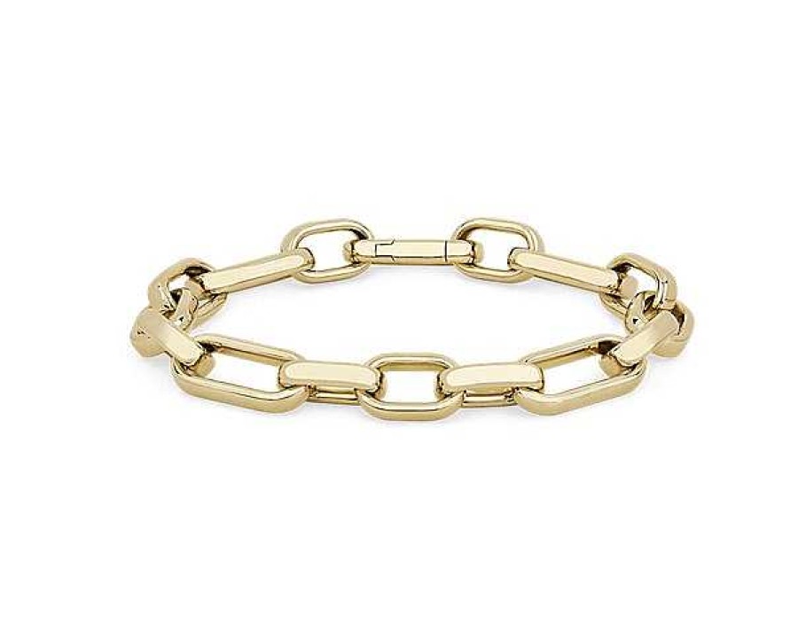 Bracelets | Blue Nile 8" Mixed Oval Link Bracelet In 18K Yellow Gold (9.8 Mm)