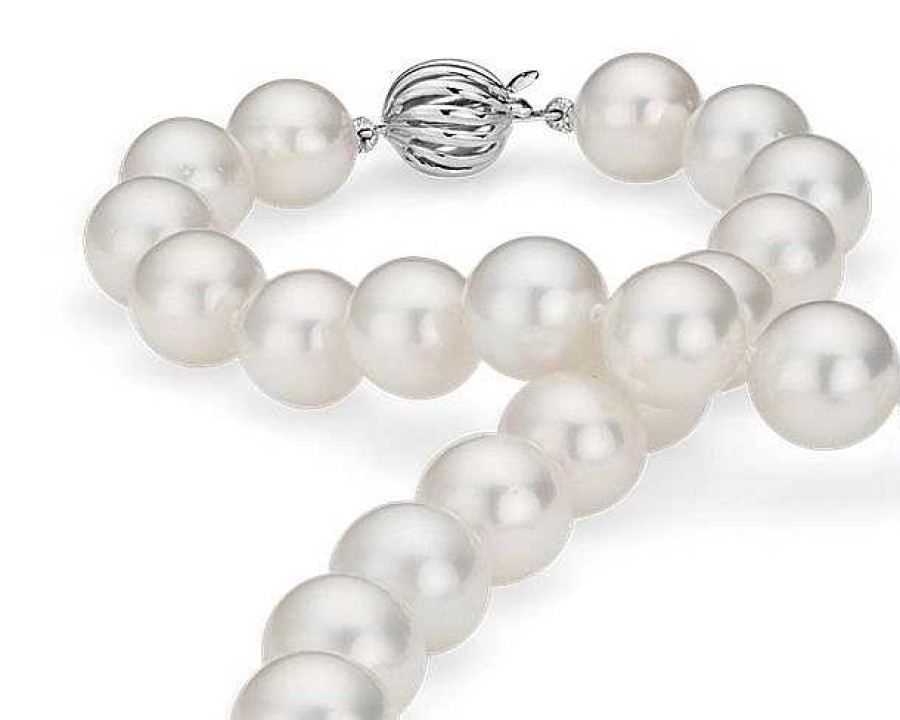 Necklaces | Blue Nile South Sea Cultured Pearl Strand Necklace In 18K White Gold (10-12.2Mm)