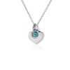 Necklaces | Blue Nile Blue Topaz Heart Pendant In Sterling Silver (4.5Mm)