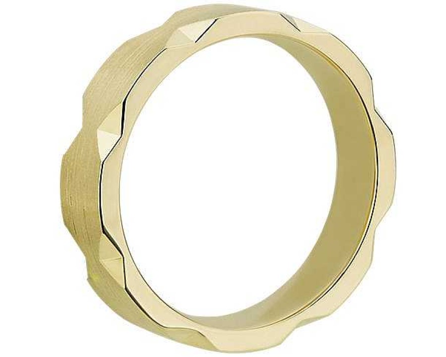 Rings | Blue Nile Contemporary Hexagon Cut Stackable Ring In 18K Yellow Gold (5Mm)