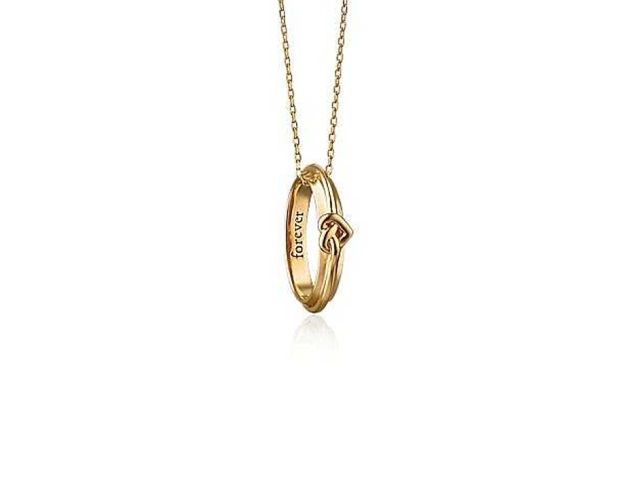 Necklaces | Blue Nile 17" Monica Rich Kosann "Forever" Poesy Ring Necklace In 18K Yellow Gold (1 Mm)