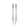 Earrings | Blue Nile Diamond Hoops W/ Double Diamond Drop Earrings In 14K Rose Gold (1/6 Ct. Tw.)