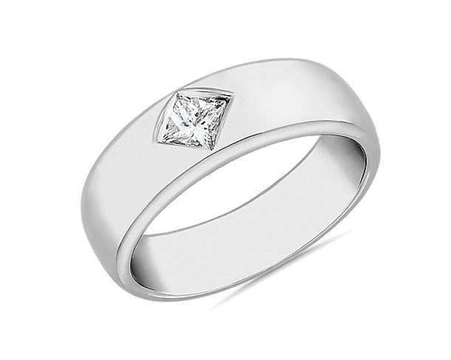 Rings | Blue Nile Zac Zac Posen Compass Set Single Princess Cut Diamond Ring In Platinum (5.5 Mm, 1/4 Ct. Tw.)