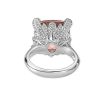 Rings | Blue Nile Extraordinary Collection: Square Fire Morganite And Diamond Ring In 18K White Gold (14X14Mm)