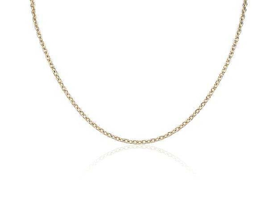 Necklaces | Blue Nile 18" Round Open Link Cable Chain In 14K Yellow Gold (3.2 Mm)