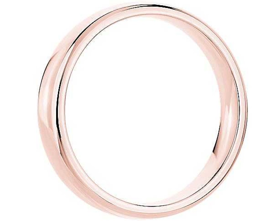 Men'S Rings | Blue Nile Skyline Comfort Fit Wedding Ring In 14K Rose Gold (4Mm)