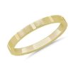 Women'S Rings | Blue Nile Stackable Cut Rectangle Ring In 14K Yellow Gold (2Mm)