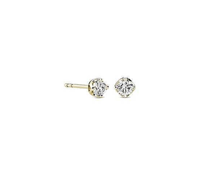 Earrings | Blue Nile Tulip Stud Earrings In 18K Yellow Gold (1/2 Ct. Tw.)