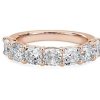 Women'S Rings | Blue Nile Seven Stone Cushion Diamond Ring In 14K Rose Gold (3 Ct. Tw.)