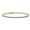 Bracelets | Blue Nile Orange Sapphire Tennis Bracelet In 14K Yellow Gold (2Mm)