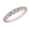 Women'S Rings | Blue Nile Selene Graduated Diamond Anniversary Ring In 14K Rose Gold (1 Ct. Tw.)