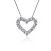 Necklaces | Blue Nile Lab Grown Diamond Heart Pendant In 14K White Gold (2 Ct. Tw.)