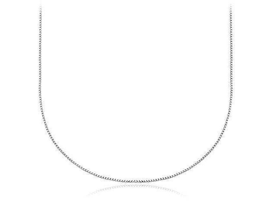 Necklaces | Blue Nile 18" Box Chain Necklace In Sterling Silver (1 Mm)