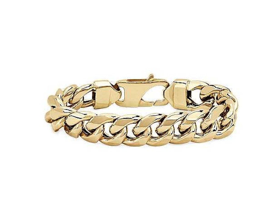 Bracelets | Blue Nile 8" Mens Miami Cuban Link Bracelet In 14K Yellow Gold (15 Mm)