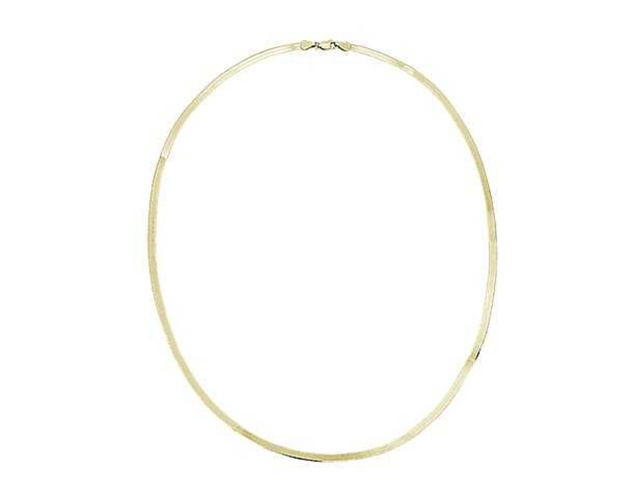 Necklaces | Blue Nile 18" Herringbone Chain In 14K Italian Yellow Gold (3 Mm)