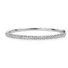 Bracelets | Blue Nile Lab Grown Diamond Pav Bangle Bracelet In 14K White Gold (5 Ct. Tw.)