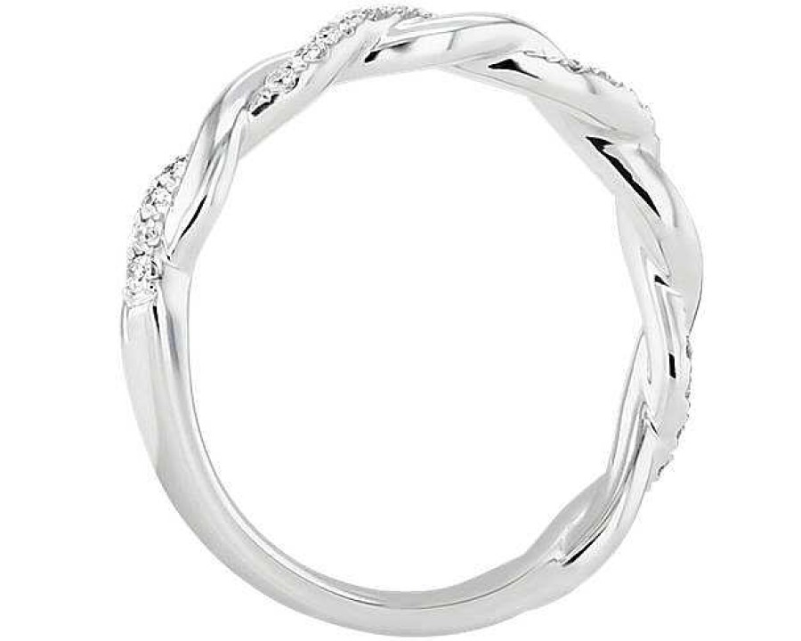 Rings | Blue Nile Zac Zac Posen Twisting Diamond Ring In 14K White Gold (2.6 Mm, 1/5 Ct. Tw.)